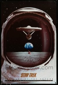 7f863 STAR TREK: THE FACE OF THE FUTURE 27x40 commercial poster 1992 Enterprise in astronaut helmet!