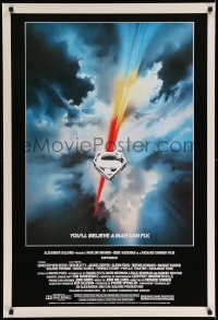 7f865 SUPERMAN 27x40 commercial poster 2006 Bob Peak, you'll believe a man can fly!