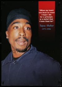 7f874 TUPAC SHAKUR 24x34 English commercial poster 1990s great close-up of the star, a belief!