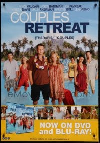 7f897 COUPLES RETREAT 28x39 Dutch video poster 2009 Peter Billingsley directed, Vaughn and cast!