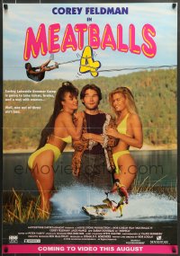 7f920 MEATBALLS 4 27x39 video poster 1992 Corey Feldman wit very sexy women, Jack Nance!