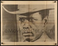 7f254 SIDNEY POITIER miscellaneous 24x40 1966 great super close-up of the star from Duel at Diablo!