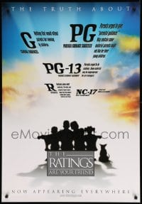 7f276 RATINGS ARE YOUR FRIEND 27x39 1sh 2000 MPAA film rating informational poster!