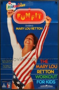 7f444 ABC FUNFIT tv poster 1985 jubilant Olympic Gold Medal winning gymnast Mary Lou Retton!