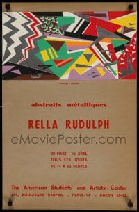 7f530 ABSTRAITS METALLIQUES RELLA RUDULPH 17x26 French museum/art exhibition 1970s foil abstract art