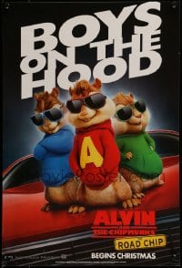 7f595 ALVIN & THE CHIPMUNKS: THE ROAD CHIP 2-sided style B 14x20 special 2015 Simon and Theodore!