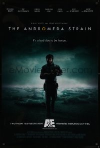 7f446 ANDROMEDA STRAIN tv poster 2008 cool image of Benjamin Bratt w/baby, bad day to be human