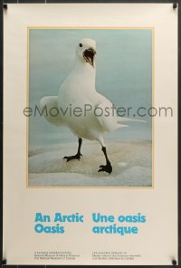 7f531 ARCTIC OASIS 24x36 Canadian museum/art exhibition 1980s really cool image of a seagull!