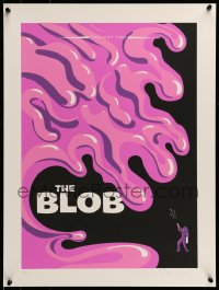 7f291 BLOB signed #20/50 18x24 art print 2010s by artist Louis Falzarano, pink monster!