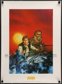 7f297 DAVE DORMAN signed #1146/1500 16x22 art print 1997 by artist, Han Solo & Chewbacca, Star Wars!