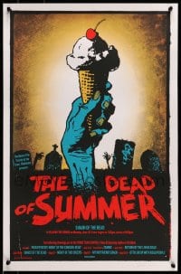 7f302 DEAD OF SUMMER signed #64/75 17x26 art print 2008 by artist Jay Vollmar, zombies & ice cream!
