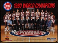 7f627 DETROIT PISTONS 18x25 special 1990 the World Champions, basketball, one of the greats!