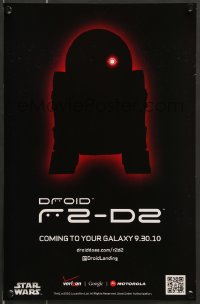 7f029 DROID R2-D2 11x17 advertising poster 2010 cell phones, coming to your Galaxy!