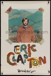 7f505 ERIC CLAPTON 24x36 music poster 1985 Behind the Sun, great image with forest in background!