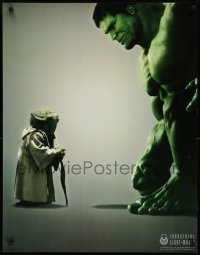 7f158 INDUSTRIAL LIGHT & MAGIC 26x33 special 2003 Star Wars, Yoda looking up at the Hulk!