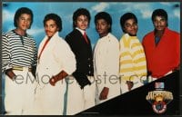 7f510 JACKSON 5 22x34 music poster 1984 World Tour '84, image of the band plus Michael!