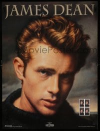 7f671 JAMES DEAN 18x24 special 1996 Michael Deas art of the misunderstood superstar on stamps!