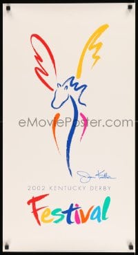 7f676 KENTUCKY DERBY FESTIVAL signed 18x33 special 2002 by artist Jason Koetter, colorful artwork!