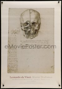7f552 LEONARDO DA VINCI: MASTER DRAFTSMAN 18x26 museum/art exhibition 2003 artwork of skull & teeth