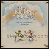 7f519 MUPPET MOVIE 24x24 music poster 1979 Frith art of Kermit the Frog & Miss Piggy on boat!