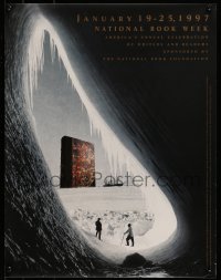 7f701 NATIONAL BOOK WEEK 17x22 special 1997 great image of ice cave, includes letter!
