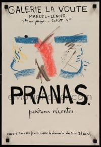 7f567 PRANAS PEINTURES RECENTES 15x22 French museum/art exhibition 1970s colorful abstract art!