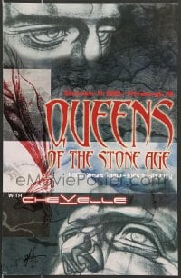 7f339 QUEENS OF THE STONE AGE/CHEVELLE signed #04/100 11x17 art print 2002 by artist Anthony Herrera