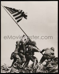 7f717 RAISING THE FLAG ON IWO JIMA 16x20 special 2000s the most iconic WWII image!