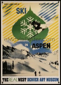 7f569 REAL WEST 19x27 museum/art exhibition 2000s advertising skiing in Aspen by Herbert Bayer!