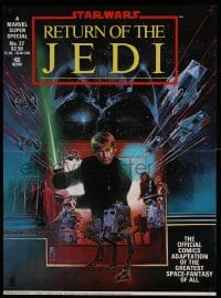 7f165 RETURN OF THE JEDI 24x33 special 1983 Return of the Jedi, Marvel Comics, Bill Sienkiewicz art!