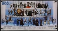 7f036 REVENGE OF THE SITH 2-sided 16x30 advertising poster 2008 many Hasbro figurines!