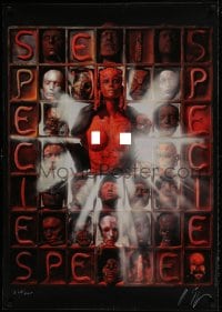 7f344 SPECIES signed #288/400 28x39 Swiss art print 1995 by THE H. R. Giger, sexy sci-fi horror!