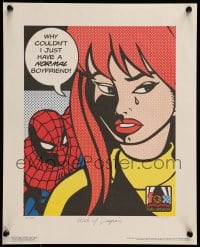 7f345 SPIDER-MAN #34/500 13x16 art print 1995 cool pop art, Web of Despair!
