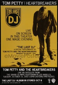 7f528 TOM PETTY 27x40 music poster 2002The Last DJ, cool image of the rock star!