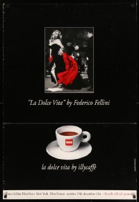 7f420 TUTTO FELLINI FILM FEST 27x39 Italian film festival poster 1990s Anita Ekberg in red dress!