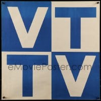 7f486 VIDEOTON 23x23 Hungarian advertising poster 1965 cool white and blue artwork!
