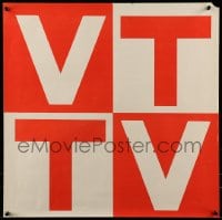 7f488 VIDEOTON 23x23 Hungarian advertising poster 1965 cool white and red artwork!