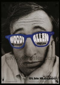 7f421 WOODY ALLEN A RETROSPECTIVE 23x33 German film festival poster 2017 image with HUGE glasses!