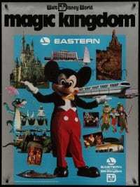 7f243 WALT DISNEY WORLD 30x40 travel poster 1983 great images from the theme park, Fly Eastern!