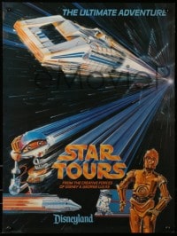 7f001 STAR TOURS 8 18x24 specials 1986 Wars, Disney, full art, ALL of the EIGHT faux travel posters