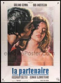 7g752 BLOW HOT BLOW COLD French 1p 1968 art of sexy Bibi Andersson & Giuliano Gemma by Jean Mascii!