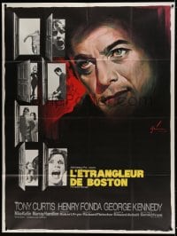 7g756 BOSTON STRANGLER French 1p 1968 best different art of Tony Curtis & victims by Boris Grinsson!