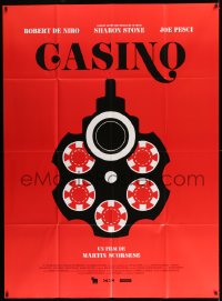 7g768 CASINO French 1p R2015 Martin Scorsese, different art of revolver wtih gambling chip bullets!