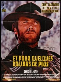 7g807 FOR A FEW DOLLARS MORE French 1p R1990s Sergio Leone, great c/u of Clint Eastwood with cigar!