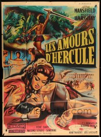 7g829 HERCULES & THE HYDRA French 1p 1960 Mascii art of Jayne Mansfield & Hargitay fighting dragon!