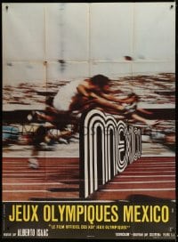 7g904 OLYMPICS IN MEXICO French 1p 1969 Olimpiada en Mexico, cool Georges Kerfyser hurdling art!