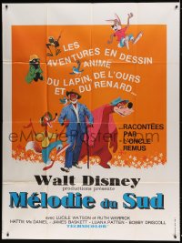 7g947 SONG OF THE SOUTH French 1p R1974 Walt Disney, Uncle Remus, Br'er Rabbit & Br'er Bear!