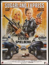 7g959 SUGARLAND EXPRESS French 1p R1980s Steven Spielberg, Goldie Hawn, cool different Sator art!