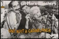 7g675 NIGHT IN CASABLANCA French 32x47 R1990s different c/u of Marx Brothers, Groucho, Chico & Harpo