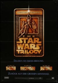 7g170 STAR WARS TRILOGY German 33x47 1997 Empire Strikes Back, Return of the Jedi, different!